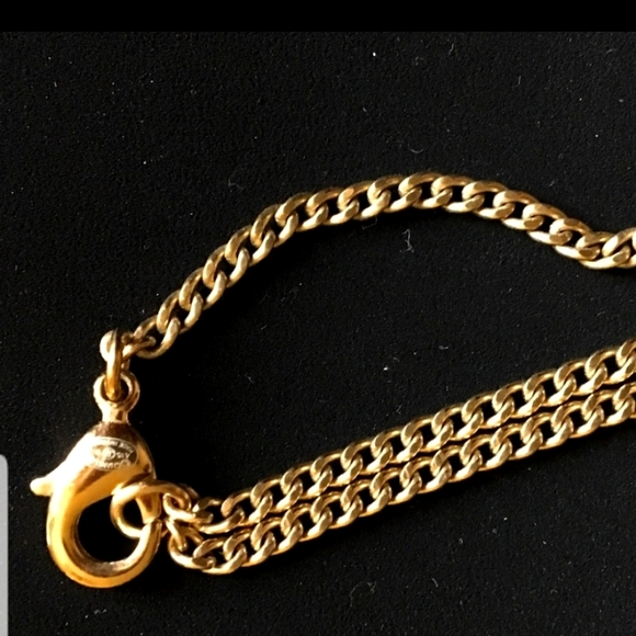 Authentic  CHANEL CC Logo Necklace  Gold A64603 - Picture 7 of 10
